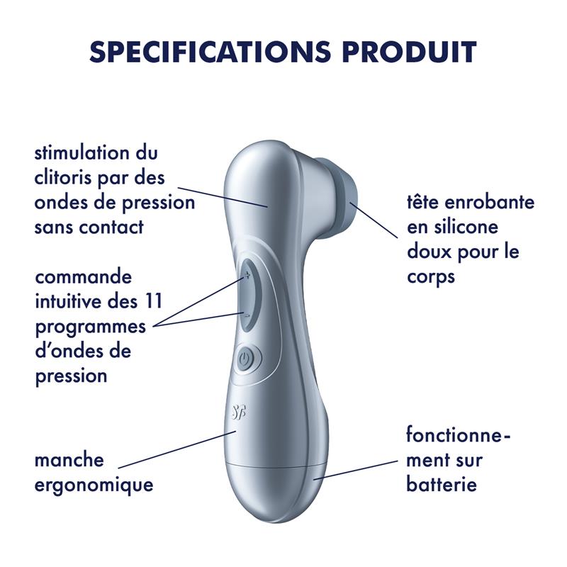 SATISFYER Pro 2 Gen 2 Succionador de Clítoris Battery Series Ice Blue